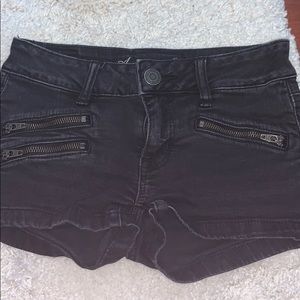 🌸black denim shorts